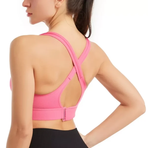 Women Sports Bras Tights Crop Top Yoga Vest - Image 4