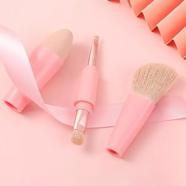 4-in-1 Multifunctional Detachable Makeup Brush Set - Portable Beauty Tools - Image 6