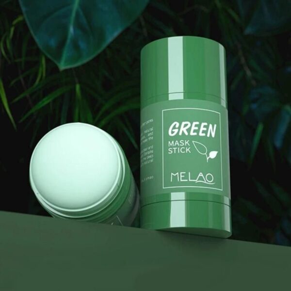 2023 Organic Green Tea Mud Mask Stick - 40g Hydrating and Acne-Fighting Clay Mask for Women - Image 3