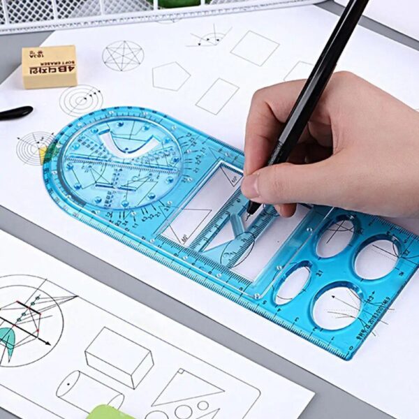 Geometric & Architectural Design Ruler for School and Office