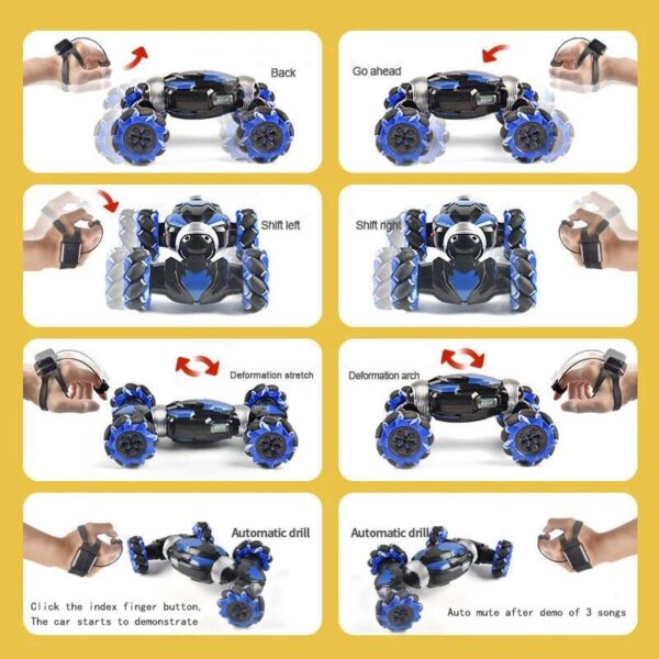 4WD RC Stunt Car with Gesture Induction and Light-Up Wheels - Image 6