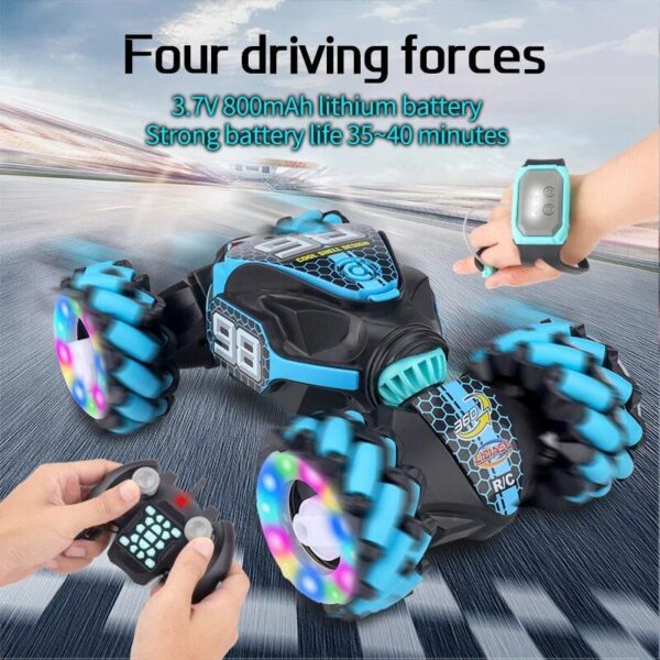 4WD RC Stunt Car with Gesture Induction and Light-Up Wheels - Image 7
