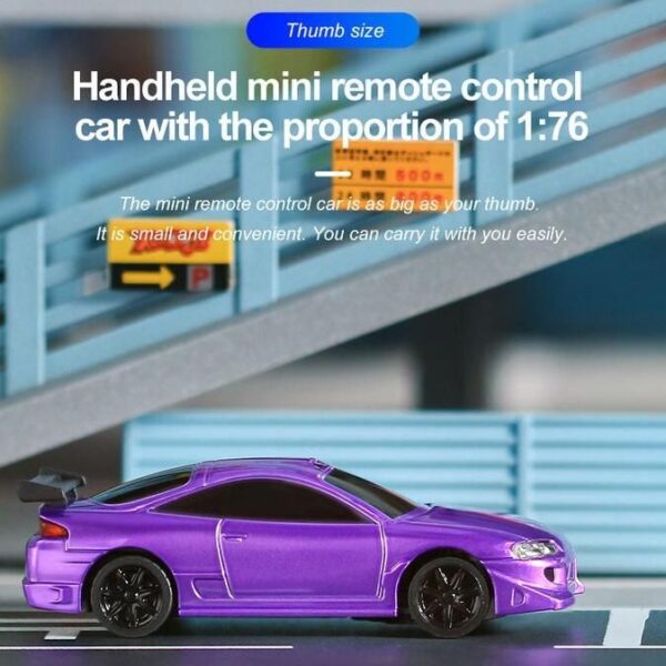 Mini Full Proportional Sports RC Car 1:76 - Image 3