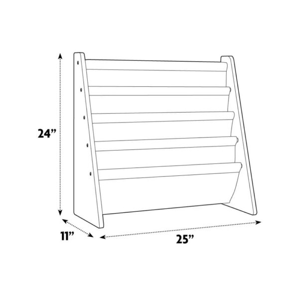 Compact Toddler Book Rack with Easy-View Sling Sleeves - Image 6