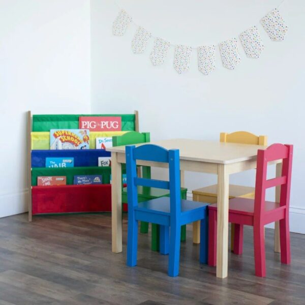 Compact Toddler Book Rack with Easy-View Sling Sleeves - Image 3