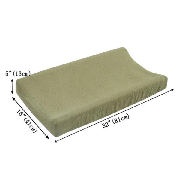 Breathable Muslin Cotton Baby Diaper Changing Pad Cover - Universal Fit - Image 6