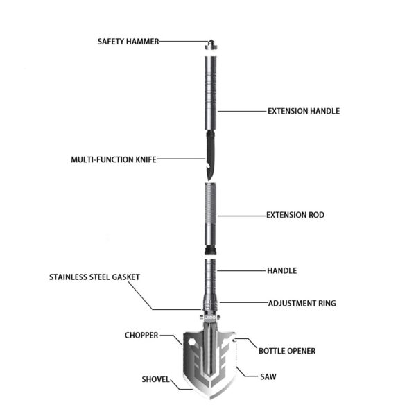 Multi-Purpose Folding Shovel - Image 4