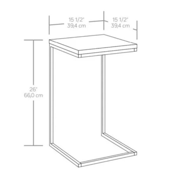 Space-Saving C-Shape End Table - Image 7