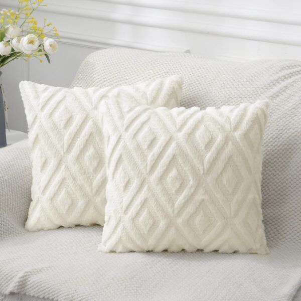 Luxury Geometric Cotton-Linen Throw Pillow Cover - Image 2