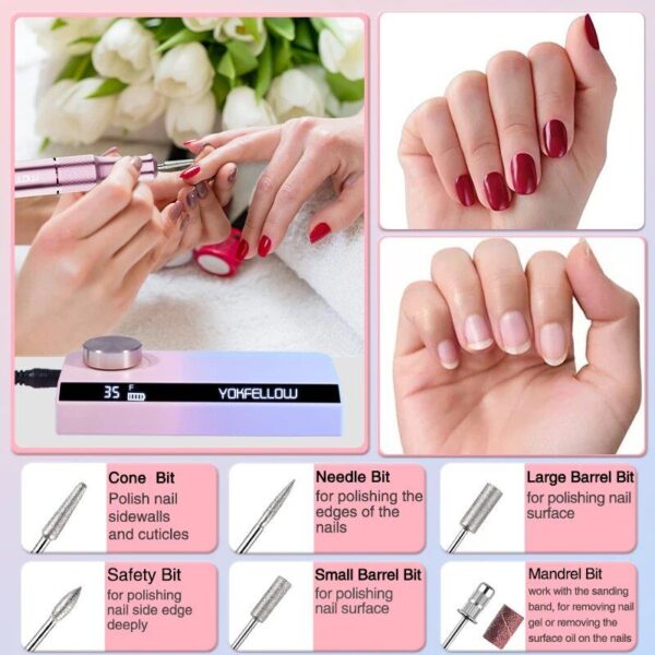 Rechargeable Nail Drill Manicure Machine - Image 6