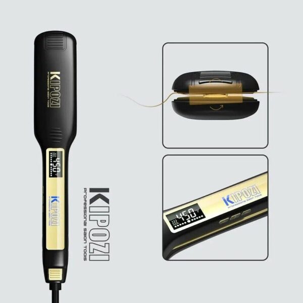 Professional Titanium Flat Iron Hair Straightener with LCD Display & Dual Voltage - Image 5