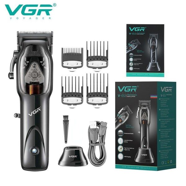 Professional Cordless Hair Clipper with DLC Coated Blades, Magnetic Motor, and USB Charging - Image 2
