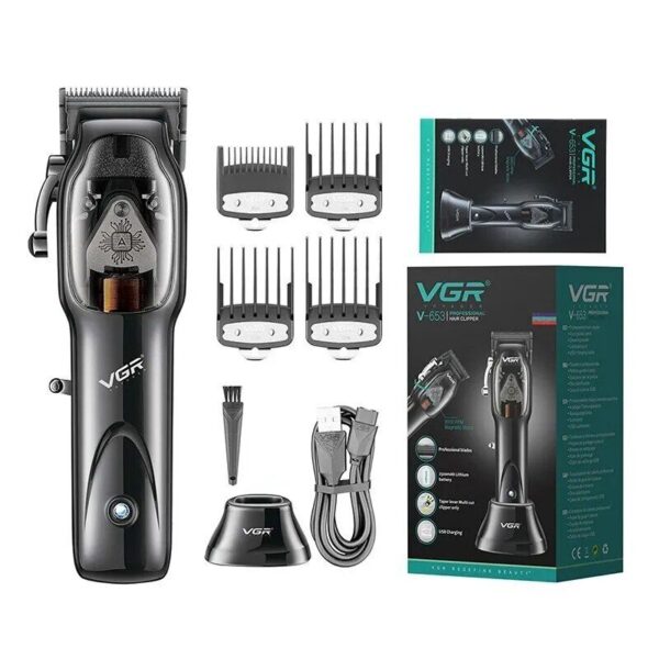 Professional Cordless Hair Clipper with DLC Coated Blades, Magnetic Motor, and USB Charging - Image 7