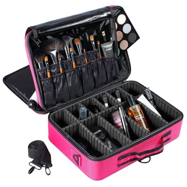 Large Capacity Professional Cosmetic Organizer - High Quality Travel Makeup Case