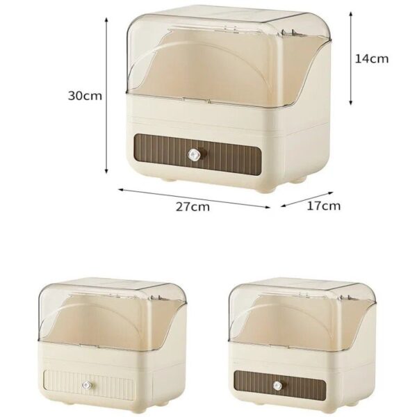 Luxurious Cosmetic and Jewelry Organizer with Drawer - Compact Skincare Storage for Home and Bathroom - Image 7